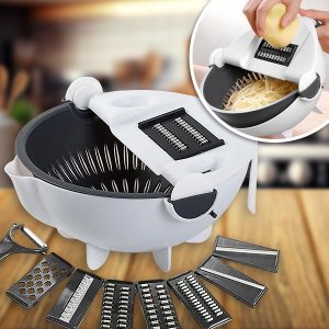 9 in 1 groentesnijder met afdruipmandje | SORTEX