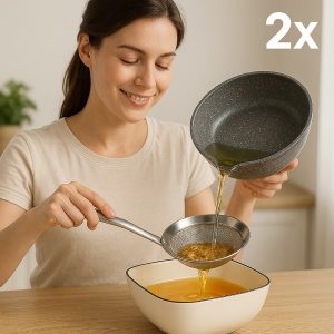 Roestvrijstalen vergiet dat alles filtert (2 stuks) | FILTRINKA