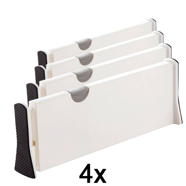 4x Verstelbare tussenschotten voor laden of planken | DIVISERINO