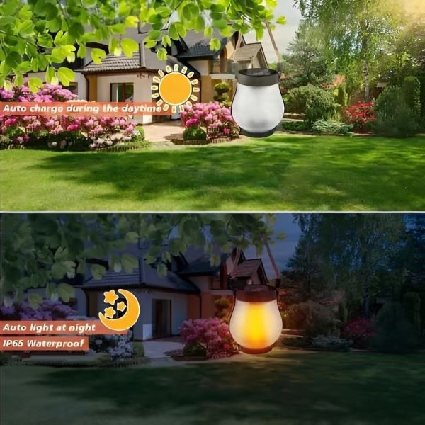 FLAMLUX solarlanterne flammeeffekt