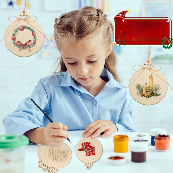 Træskiver til julepynt